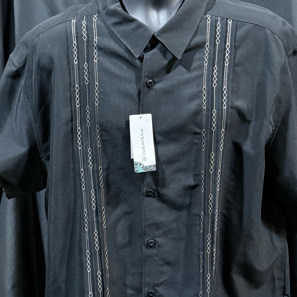 Cubavera Jet Black Soft Touch Shirt 2XL